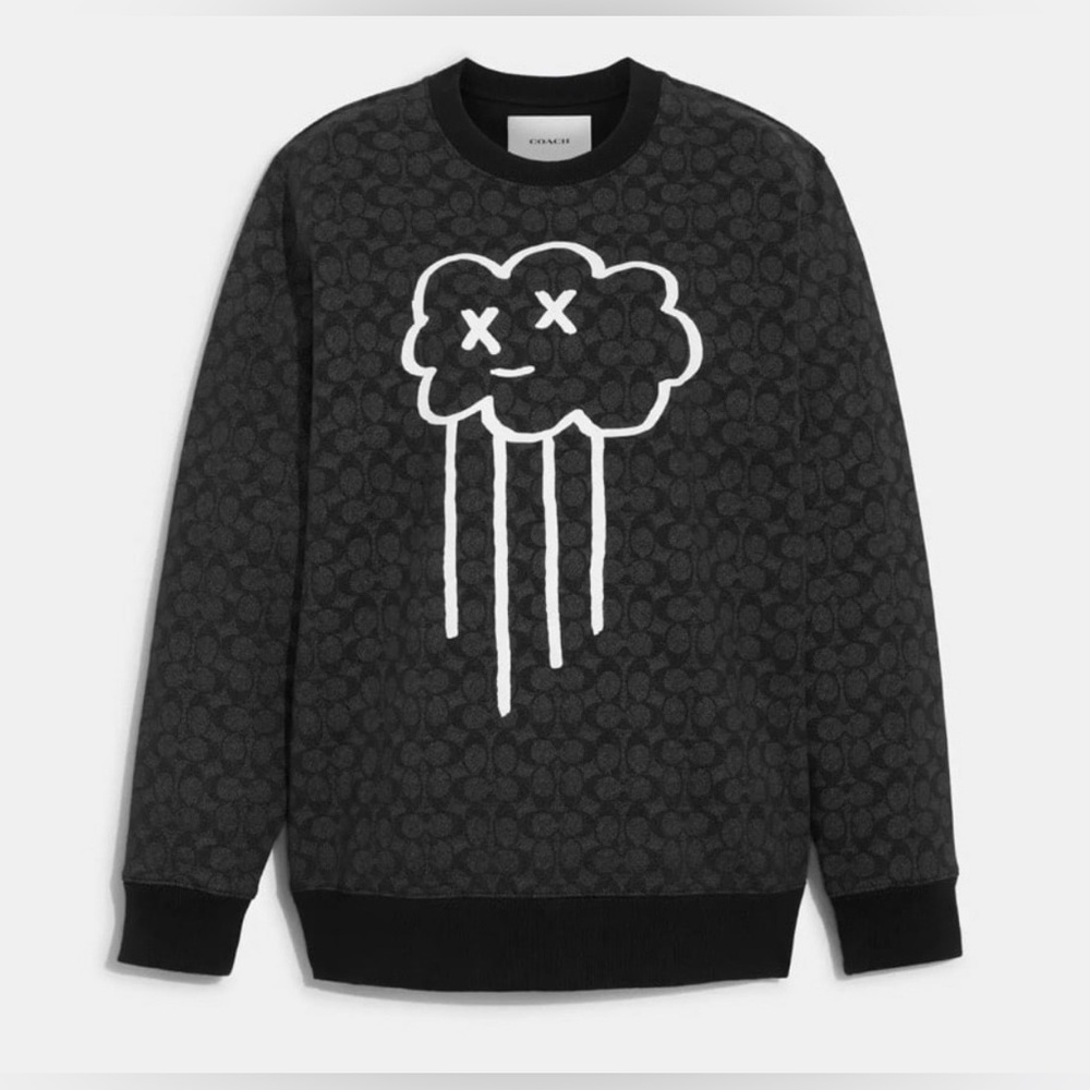 Coach Rain Cloud Sweatshirt In Organic Cotton women size S  NWT
